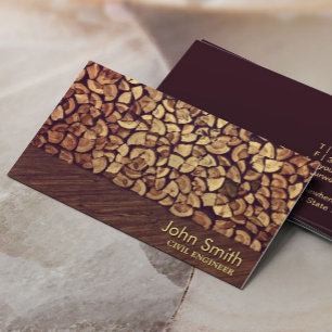 Cartão de visita elegante do engenheiro civil da