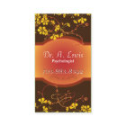 Cartão de visita elegante do psicólogo - floral