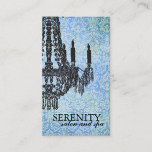Cartão de visita elegante dos termas do candelabr