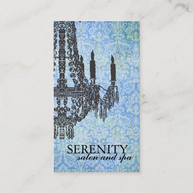 Cartão de visita elegante dos termas do candelabro (Frente)
