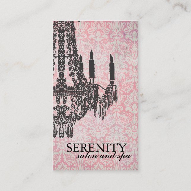 Cartão de visita elegante dos termas do candelabro (Frente)