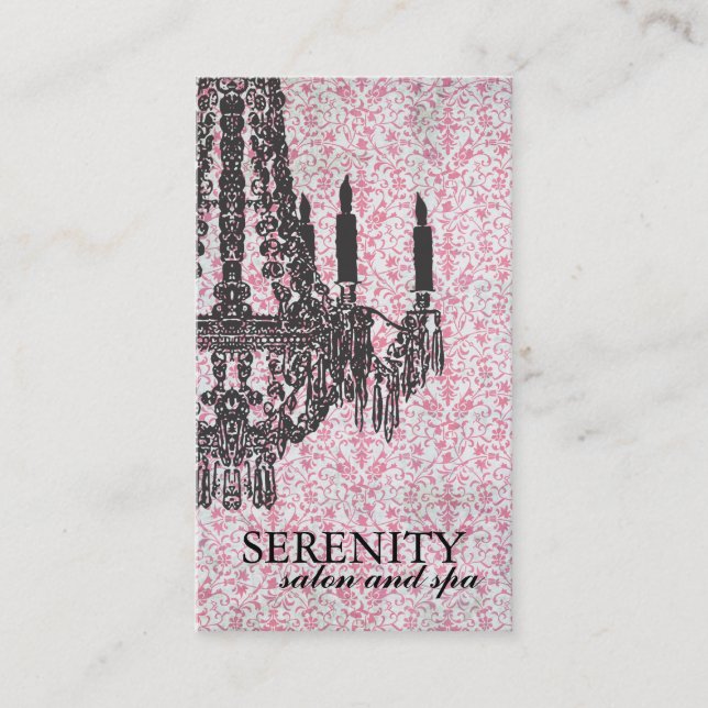 Cartão de visita elegante dos termas do candelabro (Frente)