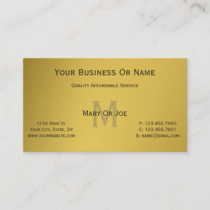 Cartão De Visita Elegante, Dourado elegante, com sotaques pretos