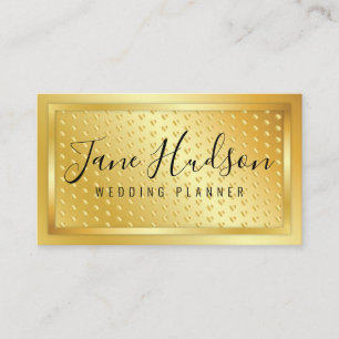 Cartão De Visita Elegante Dourado em Glitter Minimalista 3.5x2
