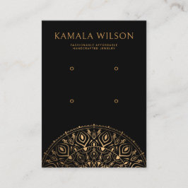 Cartão De Visita Elegante Dourado Mandala - Placa de Vídeo com Dois