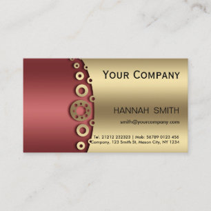 Cartão De Visita Elegante Dourado metal preto profissional moderno