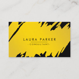 Cartão De Visita Elegante Dourado moderno de Splatter Professional