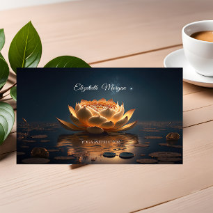 Cartão De Visita Elegante e Estilosa Instrutora de Yoga Lotus