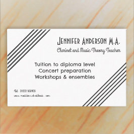 Cartão de Visita Elegante e Moderno para Professor