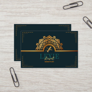 Cartão De Visita Elegante e Sofisticado Indicação de Cabelereiro