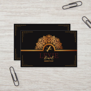 Cartão De Visita Elegante e Sofisticado Referencial de Cabeleireiro