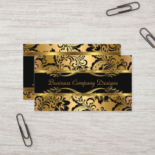 Cartão De Visita Elegante e sofisticado visual com relevo em damaск