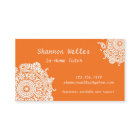 Cartão de visita elegante em alaranjado e em