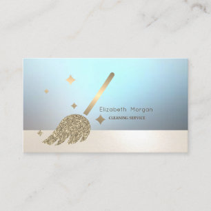 Cartão De Visita Elegante Escova Dourada Luminosa Profissional