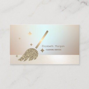 Cartão De Visita Elegante Escova Dourada Profissional