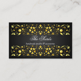 Cartão De Visita Elegante espiral Dourada