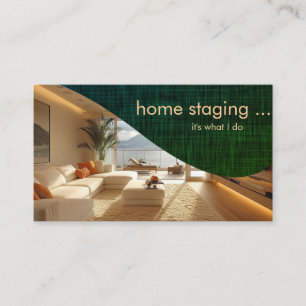Cartão De Visita Elegante Estilo de Home Staging Profissional