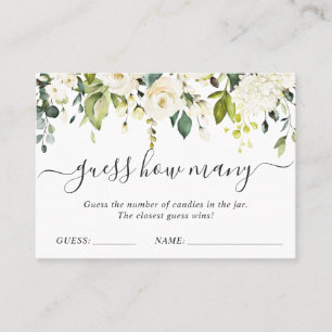 Cartão De Visita Elegante Eucalyptus Adivinha Quantas Cartas De Jog