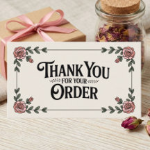 Elegante Feminino Floral Agradecimento para Pequen