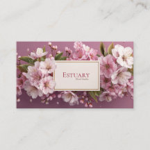 Elegante Flor de Cerejeira Rosa Quadro Dourado Mau