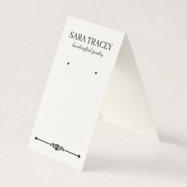 Cartão De Visita Elegante "Fold Over Earration Card" com sociais