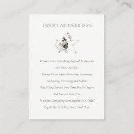 Cartão De Visita Elegante Foliage Star Wreath Festivo JewelCare