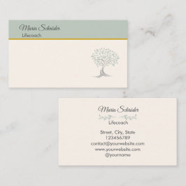 Cartão De Visita Elegante Frauen-Visitenkarte mit Lebensbaum