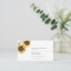 Cartão De Visita Elegante Girassol Eucalyptus Florist Moderno (Em pé/Frente)