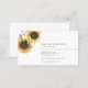 Cartão De Visita Elegante Girassol Eucalyptus Florist Moderno (Frente/Verso)