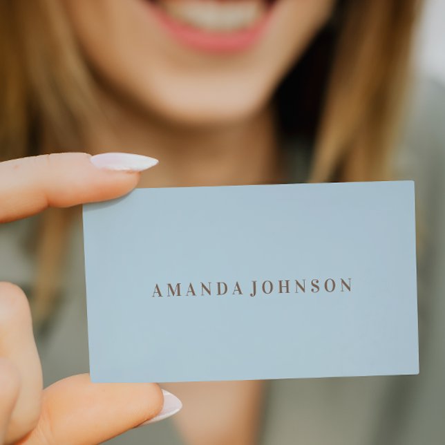 Cartão De Visita Elegante Girly Day Spa e Salon pálido Blue (Criador carregado)