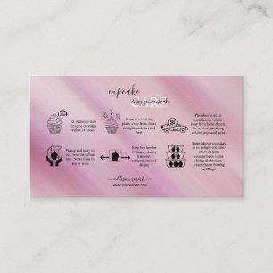 Cartão De Visita Elegante Glam Iridescente Cuidados Holográficos D