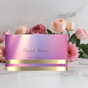 Cartão De Visita Elegante, Glamouroso, Chique, Listras, Luminoso
