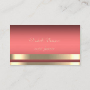 Cartão De Visita Elegante, Glamouroso, Chique, Listras, Vermelho Co