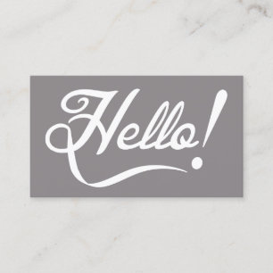 Cartão De Visita Elegante Hello