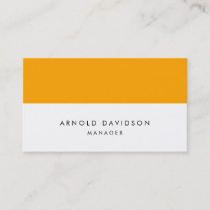 Cartão De Visita Elegante Laranja Laranja Branco Stripes Profission