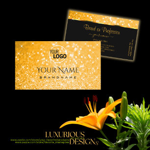 Cartão De Visita Elegante Laranja Luminoso Luminoso Logotipo Modern