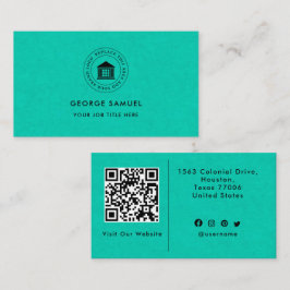 Cartão De Visita Elegante Logotipo Personalizado Minimalista Simple