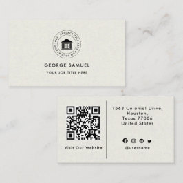 Cartão De Visita Elegante Logotipo Personalizado Minimalista Simple