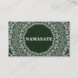 Cartão De Visita Elegante Mandala Namaste Yoga Logo Art