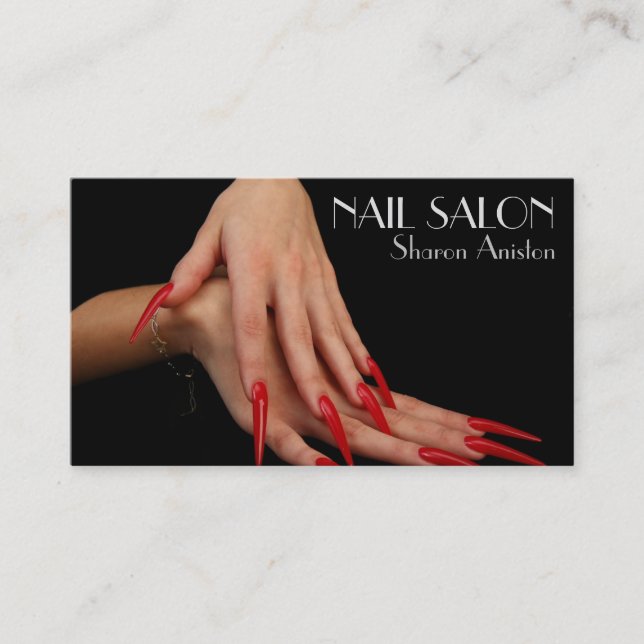 Cartão De Visita  Elegante Maniküre nagel Nagelsalon Visitenkarte (Frente)
