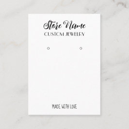 Cartão De Visita Elegante Mão feita com brinco