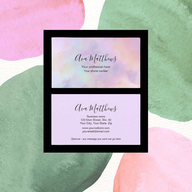 Cartão De Visita Elegante Massage Spa Wellness Hair Stylist (Personalize these beautiful business cards with your own name and contact information!
)