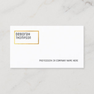 Cartão De Visita elegante minimalista, branco e limpo