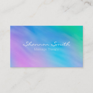 Cartão De Visita Elegante mínimo do céu macio do arco-íris da