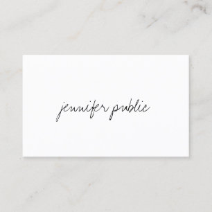 Cartão De Visita Elegante - Modelo minimalista moderno com script d