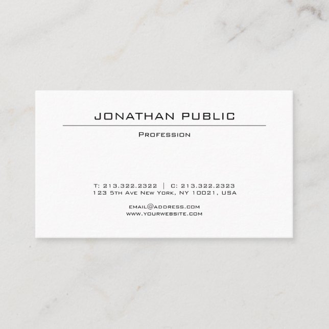 Cartão De Visita Elegante, moderno, bandeja de tendências de Design (Frente)