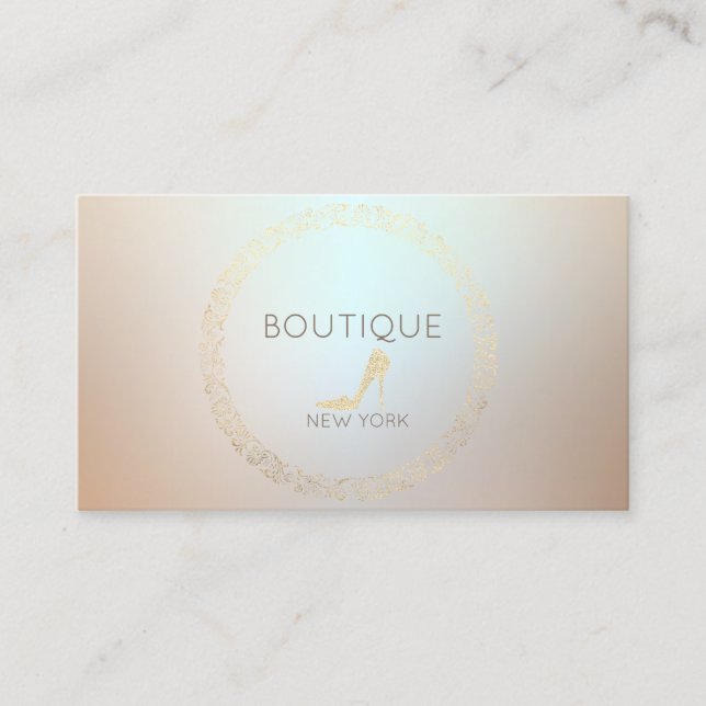 Cartão De Visita Elegante moderno brilho alto,quadro oval (Frente)