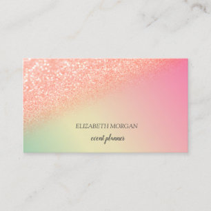 Cartão De Visita Elegante Moderno Brilho Bokeh Ombre