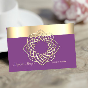 Cartão De Visita Elegante Moderno com Classe, Violeta, Bordas em Do