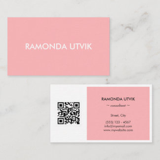 Cartão De Visita Elegante Moderno com código QR